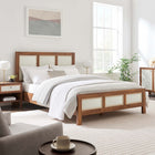 Modway - Capri Grains de bois Lit plateforme Queen, Noyer-Support de lattes de bois LVL