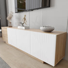 Nexera - Meuble TV Riva, 72 po, Érable naturel et blanc-5
