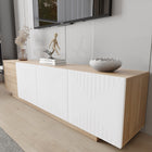 Nexera - Meuble TV Riva, 72 po, Érable naturel et blanc-5