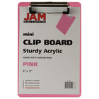 JAM Paper - Presse-papiers en plastique - petits modèles avec clip métallique discret - mini (6 x 9) - rose-Format : Petit format / Format mémo (6 x 9 pouces) | Facile à empiler et à organiser. Se glisse dans la plupart des sacs, sacs à dos et mallettes.