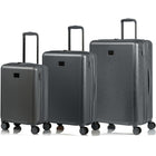CHAMPS - Ensemble de bagages extensibles à 8 roues - 3 pièces - à parois rigides Collection Iconic II - Argent-Materieau Polycarbonate