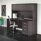 Bush Business Furniture Studio C Bureau de 72 po de largeur x 30 po de profondeur avec clapier et classeur mobile - gris tempête (STC011SG)-L'ensemble comprend : un bureau de 72 po de largeur x 30 po de profondeur, un clapier de 72 po de largeur, un classeur mobile à 3 tiroirs