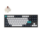 Keychron - Q3 Max RGB Wireless Mechanical Keyboard - Brown Switch - TKL Layout with Knob - Carbon Black-Connectivité exceptionnelle : Passez sans effort d'un appareil à l'autre avec la connexion sans fil 2,4 GHz ou Bluetooth 5.1, offrant des temps de réponse rapides et des capacités multitâches sur votre ordinateur, téléphone et tablette.