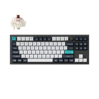 Keychron - Q3 Max RGB Wireless Mechanical Keyboard - Brown Switch - TKL Layout with Knob - Carbon Black-Connectivité exceptionnelle : Passez sans effort d'un appareil à l'autre avec la connexion sans fil 2,4 GHz ou Bluetooth 5.1, offrant des temps de réponse rapides et des capacités multitâches sur votre ordinateur, téléphone et tablette.