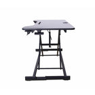 Rocelco - Élévateur de bureau réglable Hi-Lift de 43 po - Noir-Le plateau de clavier à déconnexion rapide permet une utilisation portable.