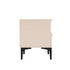 Manhattan Comfort - Table de nuit moderne Amara 50 cm - Rose pâle et blanc-Parfait pour le rangement de chevet, les lampes ou les objets de décoration