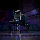 Blacklyte - Fauteuil de jeu ergonomique à dossier haut Athena - Blanc-Construction métallique avec revêtement en tissu respirant pour plus de stabilité et de confort