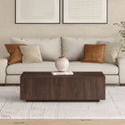 Hudson&Canal - Table basse rectangulaire Paxton 48" de largeur, - Brun aulne-Fini en brun aulne vieilli aspect bois