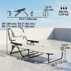 Outsunny - Chaise longue pliante avec dossier inclinable - chaise de bronzage - blanc crème-Fabriquée en bois massif, traitée avec une peinture imperméable pour plus de durabilité