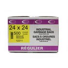 ECO II - Sacs à ordures industriels - regulier - 24 L po x 24 L po - clair - paquet de 500-24 po x 24 po