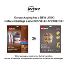 Avery - 24487 Étiquettes ovales imprimables jusqu'au bord, papier kraft, brun, 1 ½ po x 2 ½ po, paq./180-10