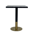 Plata Import - Table de bar carrée Silver Import Ruby - Faux marbre-Table à manger (24″Ø)