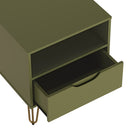 Manhattan Comfort - Table de nuit Avira 20" style mid-century moderne à 1 tiroir - Vert olive-Construction durable conçue pour une utilisation longue durée