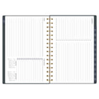 Cambridge - Agenda hebdomadaire/mensuel 2027 - 8 ½ po H x 6 po l - Denim Blooms - petit - bilingue-Couverture rigide durable