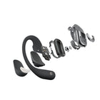 Shokz - OpenFit 2+ Écouteurs à oreille ouverte avec crochets à oreille douce - noir-Son de 48 heures, alimentation sans fil