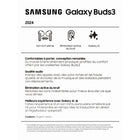 Samsung - Oreillettes Galaxy Buds3 – Blanc-ANC, le son comme il faut. Plus besoin de régler le son à tâtons grâce à l’ANC. Que vous profitiez des plus récentes émissions, que vous appeliez votre meilleure amie ou que vous écoutiez votre liste de chansons préférée, profitez de réglages optimisés où que vous alliez.