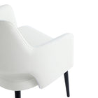 Manhattan Comfort - Lot de 2 fauteuils de salle à manger Tremont 58 cm, moderne, revêtement similicuir blanc-Mousse haute densité pour le confort et la durabilité