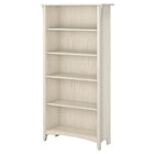Bush Furniture Salinas – Bibliothèque à 5 étagères - blanc antique (SAB132AW-03)-Stratifié sur bois composite