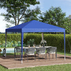Outsunny - Tente gazébo pliante d'extérieur 10 pi l x 10 pi L - Bleu-Structure en acier résistant à la rouille pour une utilisation à long terme