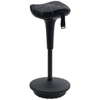 Vinsetto - Tabouret oscillant sans dossier à hauteur réglable - noir-Conception sans dossier favorisant l’assise active et une posture correcte, en sollicitant les muscles du tronc