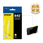 Epson - Cartouche d'encre DURABrite Ultra T842 - capacité standard - Jaune-Textes nets et couleurs brillantes pour des résultats de qualité professionnelle