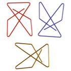 JAM Paper - Pinces papillon colourées - pinces à papier assorties - paquet de 15-Taille : 1,5 po de long x 1,1 po de large (43 mm x 30 mm)