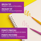 Paper Mate - Flair - Stylos-feutres doubles - Pointes pinceau et moyennes (0,7 mm) - Assortiment - paquet de 8-Assortiment de huit couleurs d'encre vives pour une variété de tâches
