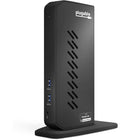 Plugable - USB 3.0 USB-C double enfichable-Extensibilité flexible : cette station d'accueil USB pour ordinateur portable fournit deux sorties vidéo HDMI ou DisplayPort, un Ethernet Gigabit filaire, une prise audio combinée de 3,5 mm et six ports USB 3.0. Comprend des câbles USB 3.0 et USB-C pour une connectivité hôte flexible