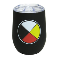 Oscardo - Gobelet avec motif de la roue de médecine-Des gobelets à double paroi Oscardo mettant en valeur de l’art autochtone authentique, avec des motifs créés par des artistes des Premières Nations, inuits et métis de partout au Canada