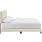 Modway - Amira Tissu rembourré Lit King, Beige-Sommier requis (non inclus)