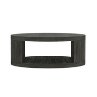 Manhattan Comfort - Table basse ronde contemporaine Alure 36" - Charbon-Table basse ronde au design épuré et moderne