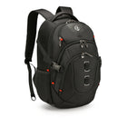 Swissdigital - Sac à dos noir MEILEN avec localisateur SDD-PORT DE CHARGE USB INTÉGRÉ - Équipé d'un port de charge USB avec conception de câble intégré, offrant un accès rapide pour charger vos appareils électroniques tels que smartphones, tablettes, Kindles et tous les autres appareils USB en déplacement tout en les utilisant en même temps.