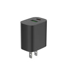 Evry - Chargeur mural 30 W USB-A et USB-C - Noir-Ports doubles : 1 x USB-C, 1 x USB-A