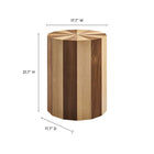 Modway - Twirl Placage de bois bicolore Table d’appoint - Noyer de chêne-Placage de chêne et de noyer