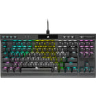 Corsair - K70 RGB TKL Filaire Optique-Mécanique OPX Linéaire Keyswitches Clavier De Jeu-Conçus pour les champions : les produits CORSAIR CHAMPION SERIES sont conçus et testés par les meilleurs professionnels de l'esport - pour vous aider à remporter la victoire avec un clavier de qualité compétition doté d'un format sans dix touches portable et peu encombrant, d'un câble USB Type-C amovible, et un commutateur de mode tournoi