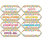 Ashley Productions - ASH19007-6 Économiseurs de temps et étiquettes magnétiques découpés - Sujets de classe Confetti - 8 par paquet - 6 paquets-Utilisez pour suivre le travail, les noms, les affectations, les emplois, les objectifs, les anniversaires, les dates spéciales, les notes et plus encore.