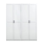 Manhattan Comfort - Hopkins 59,22 po Ensemble Moderne 2 Pièces Armoire de Rangement à 8 Étagères - Blanc-Ensemble moderne autoportant de 2 pièces comprenant une armoire-penderie sectionnelle à 1 compartiment avec 4 grandes étagères pour chambre et rangement