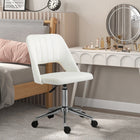 Vinsetto - Chaise de bureau pivotante sans accoudoirs - blanc crème-Hauteur d’assise réglable pour s’adapter à votre bureau et à vos habitudes d’assise