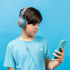 Jlab - Casque d’écoute filaire JBuddies Studio 2 - Bleu/Gris-Haut-parleurs de 40 mm.
