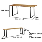 Outsunny - Ensemble table de pique-nique et bancs pour 6 personnes avec trou pour parasol de 2 po-Table ronde favorisant l’interaction sociale et la conversation