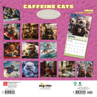 BrownTrout - 2026 Caffeine Cats Calendrier mural Suspendu Mensuel - 30,5 cm l x 61 cm H - Anglais-Conception Durable - Le papier lisse de haute qualité résiste au froissage et ay débordement de l'encre, et la reliure enveloppante épaisse et enduite, fermement fixée par un grand sceau, assure la longévité tout au long de l'année
