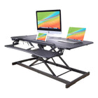 Rocelco - Bureau réglable électrique de 46 po avec CA/USB et tapis antifatigue - Noir-La hauteur s'ajuste de 4,7 po à 21,7 po