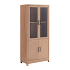 Manhattan Comfort - Jodie 31 po Bibliothèque Mid-Century Moderne - Érable - Lot de 2-Finition en bois à grain magnifique