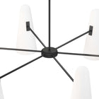 Modway - Beacon 6-Lumière Lustre - Noir opale-ETL répertorié pour les emplacements humides