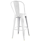 Modway - Promenade Métal Tabouret de bar - Blanc-Capacité de poids des selles : 331 lb