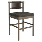 Modway - Eleni Terrasse extérieure Bois de teck Tabourets de comptoir Ensemble de 2 - Gris silex-Capsules de pied non marquées
