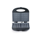 Commercial Chef - Gaufrier mini gaufrier antiadhésif, 750 W - noir-Les voyants de mise sous tension et de fin de cycle sont contrôlés par thermostat