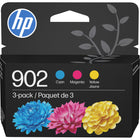 HP 902 Ens. 3 cartouches d'encre cyan, magenta et jaune d'origine (T0A38AN)-Couleurs: Cyan, magenta, jaune