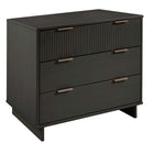 Manhattan Comfort - Granville commode et chiffonnier modernes - gris foncé - ensemble de 2-Base de balai moderne ouverte avec pieds latéraux, ajoutant un design de mode sans couture et de la durabilité