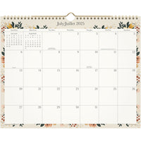 Mead - Calendrier mural mensuel cercle floral artisanal 2025-2026 - 11 7/8 po H x 14 7/8 po l - bilingue-Format des pages : 11 7/8 po H x 14 7/8 po l